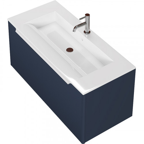 Тумба под раковину Creto Luna 100 17-Bl100 подвесная Blue МДФ / ЛДСП