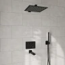Душевая система WasserKRAFT Elbe A7458.219.162.302.240.217.220 Thermo с термостатом Черная матовая латунь встраиваемый