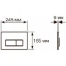 Комплект унитаза Ceramicanova Uno Rimless CN11001 с инсталляцией WellWant Standart 50 WWISI111BB с сиденьем Микролифт и Черной матовой клавишей смыва фарфор подвесной