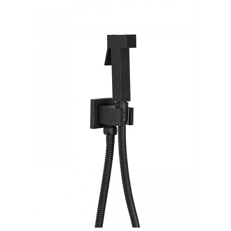 Гигиенический душ со смесителем Hansberge Cubito H3070BL цвет Черный матовый