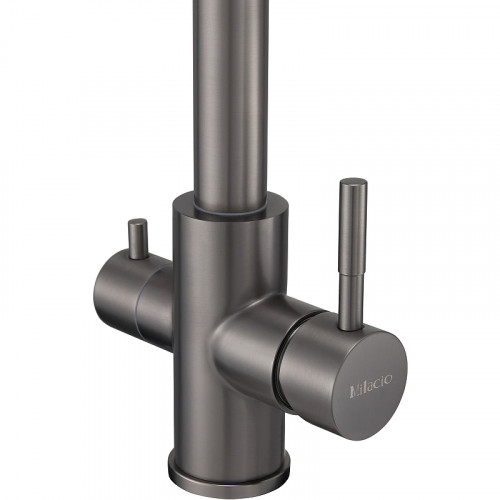 Смеситель для кухни Milacio Ultra MCU.553.GM Вороненая сталь нержавеющая сталь