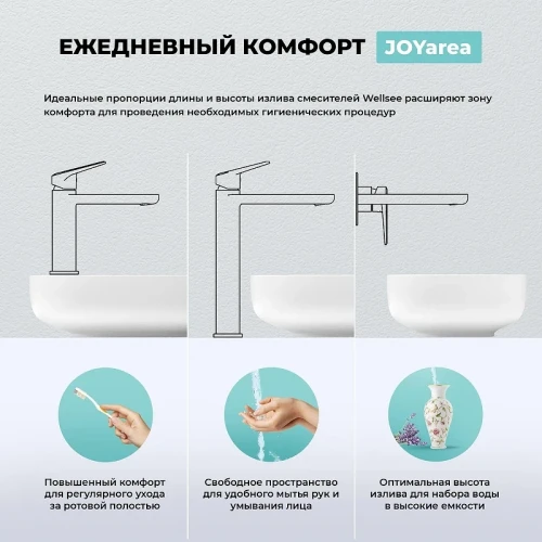 Смеситель для раковины Wellsee ICON! for life 182307000 цвет Черный матовый