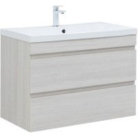 Тумба под раковину Aquanet Нота New 90 334205 подвесная Дуб холден МДФ / ЛДСП