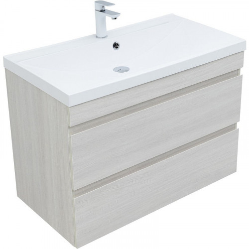 Тумба под раковину Aquanet Нота New 90 334205 подвесная Дуб холден МДФ / ЛДСП