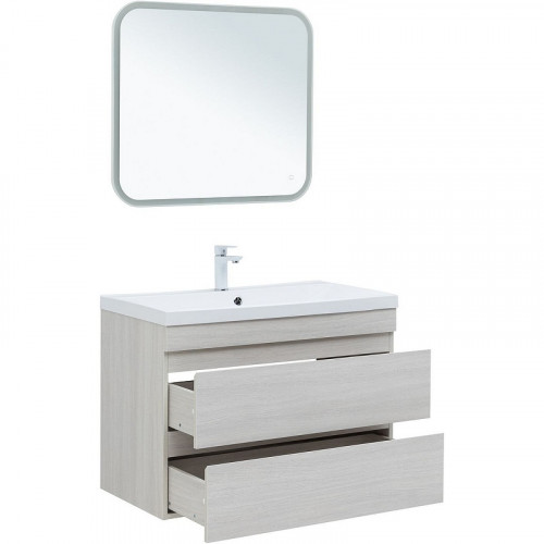 Тумба под раковину Aquanet Нота New 90 334205 подвесная Дуб холден МДФ / ЛДСП