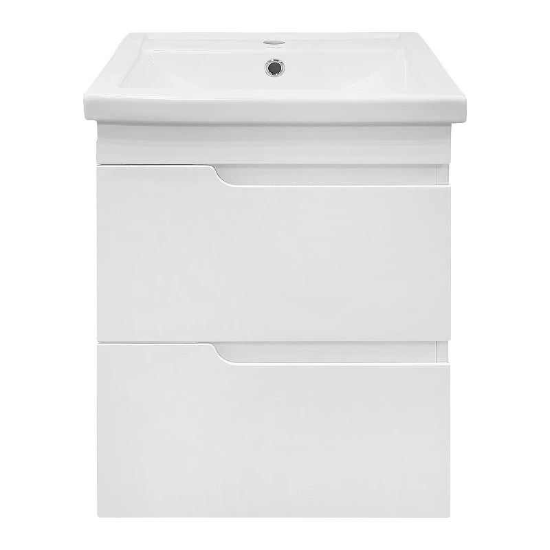 Тумба с раковиной Azario Kantri 50 CS00097246 подвесная цвет Белый глянец