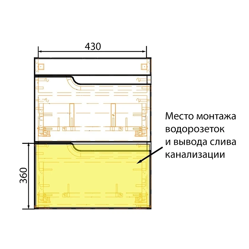 Тумба с раковиной Azario Kantri 50 CS00097246 подвесная цвет Белый глянец