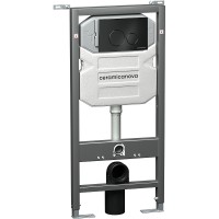 Инсталляция Ceramicanova Envision CN1001B для унитаза с Черной матовой клавишей смыва пластик