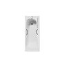 Чугунная ванна Vinsent Veron Concept 150x70 VCO1507042H/VH0015BL цвет Белый с дугообразными черными матовыми ручками