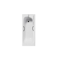 Чугунная ванна Vinsent Veron Concept 150x70 VCO1507042H/VH0015BL цвет Белый с дугообразными черными матовыми ручками