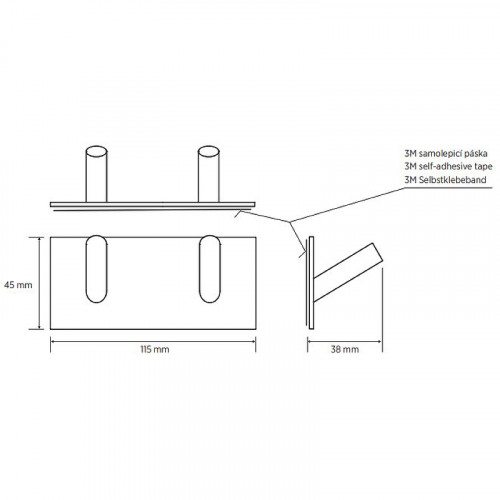 Вешалка для полотенец Bemeta Easy 163106270 Черная матовая