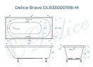Ванна из искусственного камня Delice Bravo 180х80 DLR330001RB-M цвет Белый