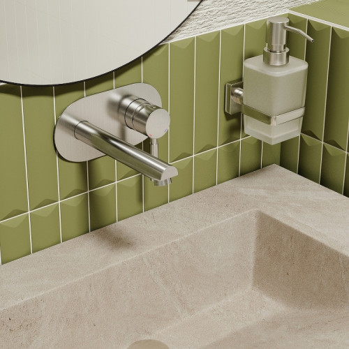 Смеситель для раковины WasserKRAFT Wern 4230 Никель латунь встраиваемый