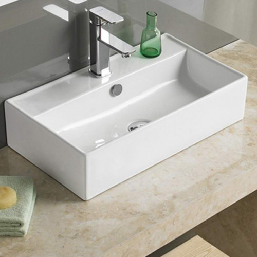 Раковина-чаша CeramaLux 55 7836 Белая фаянс накладная