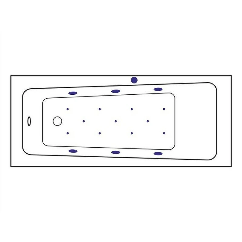 Акриловая ванна Excellent Ava 160x70 WAEX.AVA16.RELAX.BR с гидромассажем