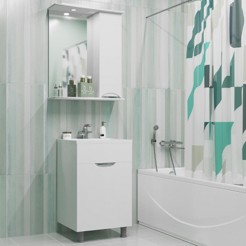 Тумба под раковину Mixline Этьен 50 555119 цвет Белый