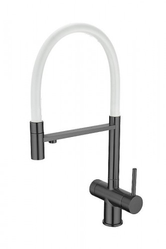 Смеситель для кухни Emar PVD ЕС - 7024 цвет WHT Dark