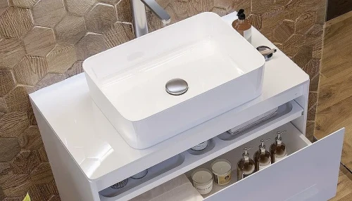 Столешница под раковину Velvex Klaufs 80 StKLA.80.MH-216.616 Белая