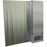 Зеркало со шкафом Comforty Прага 75 00004144199 Дуб белый МДФ / ЛДСП, стекло