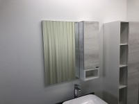 Зеркало со шкафом Comforty Прага 75 00004144199 Дуб белый МДФ / ЛДСП, стекло