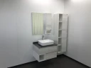 Зеркало со шкафом Comforty Прага 75 00004144199 Дуб белый МДФ / ЛДСП, стекло