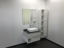 Зеркало со шкафом Comforty Прага 75 00004144199 Дуб белый МДФ / ЛДСП, стекло