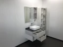 Зеркало со шкафом Comforty Прага 75 00004144199 Дуб белый МДФ / ЛДСП, стекло
