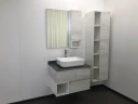 Зеркало со шкафом Comforty Прага 75 00004144199 Дуб белый МДФ / ЛДСП, стекло
