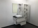 Зеркало со шкафом Comforty Прага 75 00004144199 Дуб белый МДФ / ЛДСП, стекло