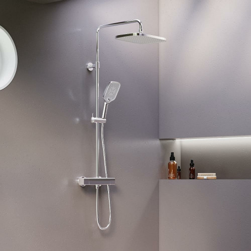 Душевая система Damixa Gala 953800000 с термостатом Хром латунь на стену