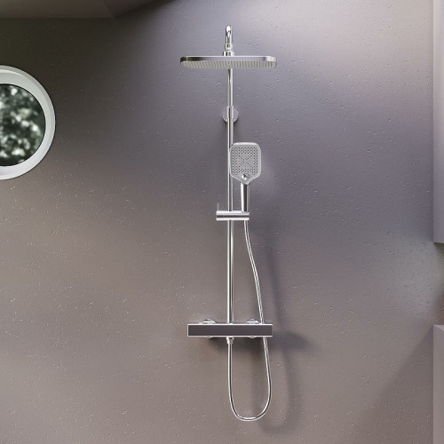 Душевая система Damixa Gala 953800000 с термостатом Хром латунь на стену