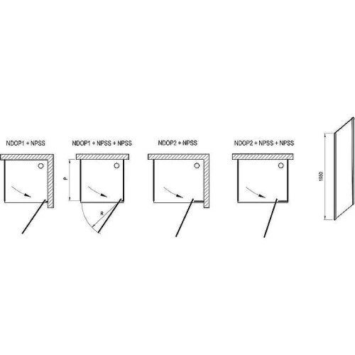 Душевая стенка Ravak Nexty NPS-100 90OA0U00Z1 профиль Сатин стекло Transparent