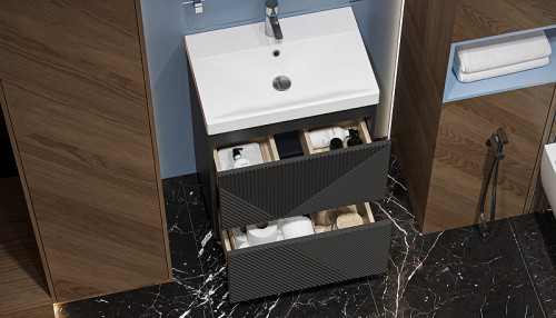 Тумба под раковину Velvex Edge 60 tn.EDG.9696.60.2Y Графит