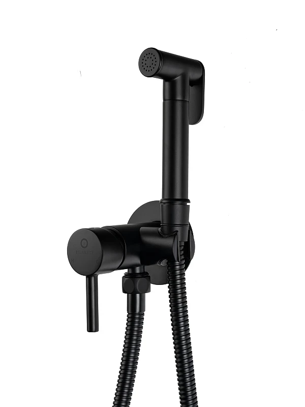 Гигиенический душ со смесителем FILARETE Roun FL100BL цвет Черный матовый