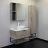 Тумба с раковиной Comforty Порто 75 00-00009321 подвесная Дуб дымчатый МДФ / ЛДСП