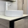 Тумба с раковиной Comforty Порто 75 00-00009321 подвесная Дуб дымчатый МДФ / ЛДСП