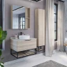 Тумба с раковиной Comforty Порто 75 00-00009321 подвесная Дуб дымчатый МДФ / ЛДСП
