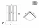 Душевая кабина Niagara Classic 90x90 NG-6508-14F с гидромассажем