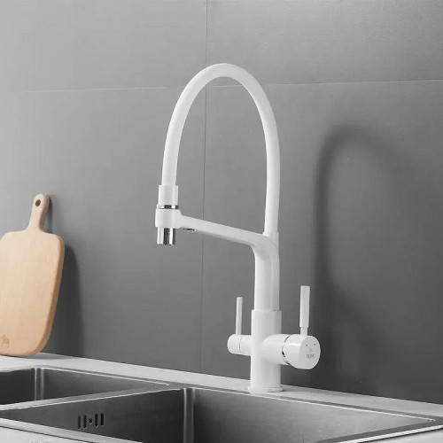 Смеситель для кухни Rose R658C цвет Белый