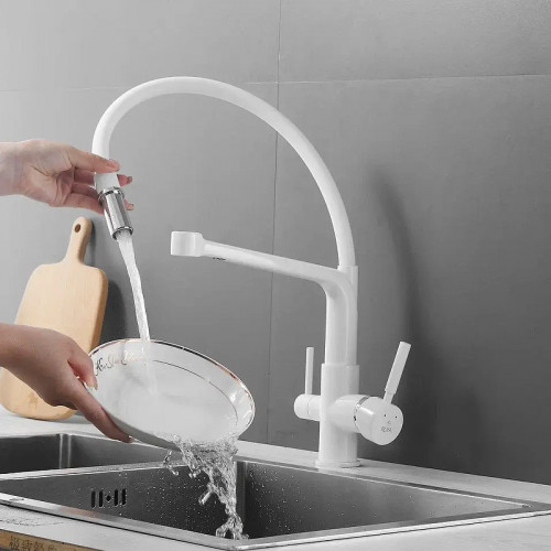 Смеситель для кухни Rose R658C цвет Белый