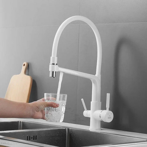 Смеситель для кухни Rose R658C цвет Белый