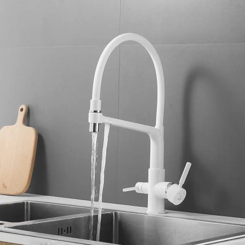 Смеситель для кухни Rose R658C цвет Белый