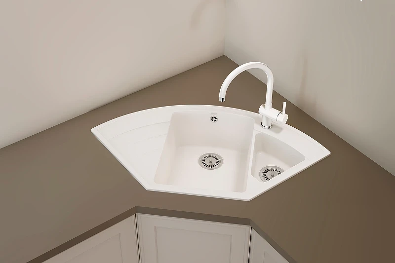 Кухонная мойка Ulgran Quartz Marta 1000-07 Уголь искусственный камень (литьевой мрамор) встраиваемый