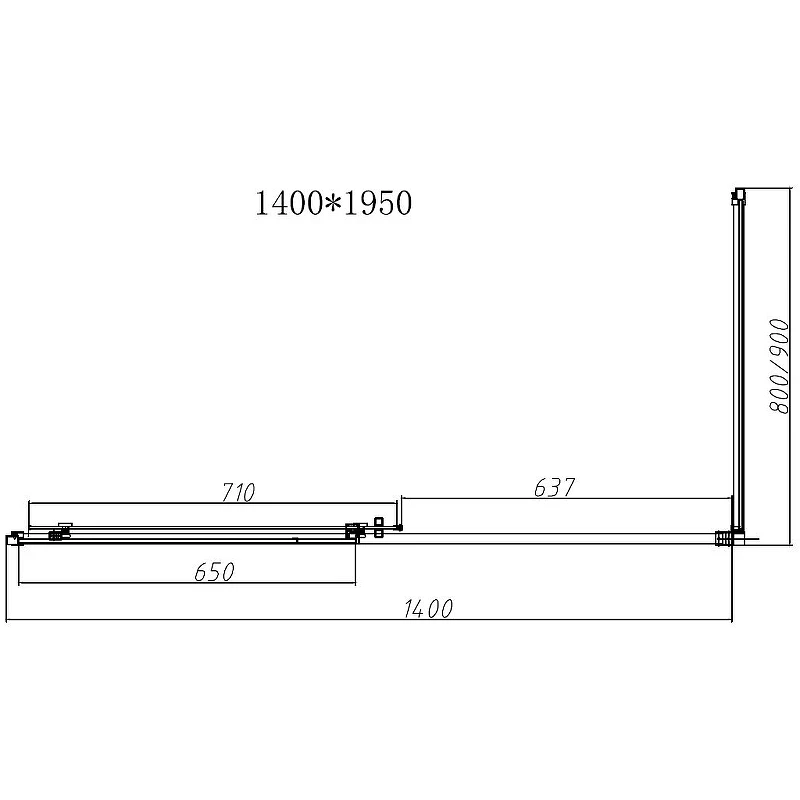 Душевой уголок Vincea Slim-N 140x90 VSR-4SN9014CLG профиль Брашированное золото стекло прозрачное