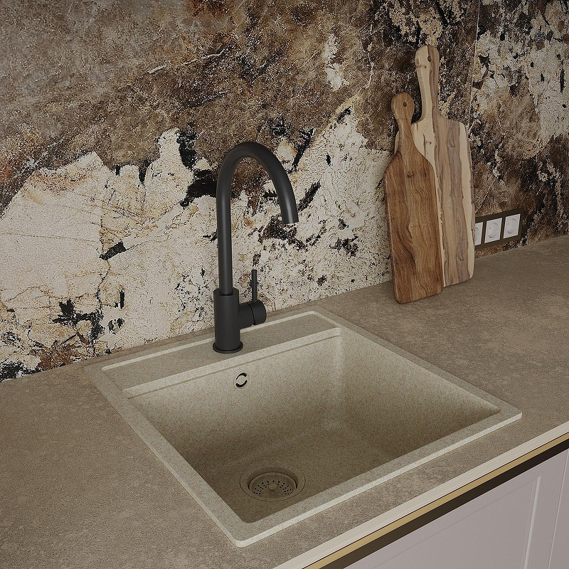 Смеситель для кухни Oliveeka KS OL-963002-MB цвет Черный матовый