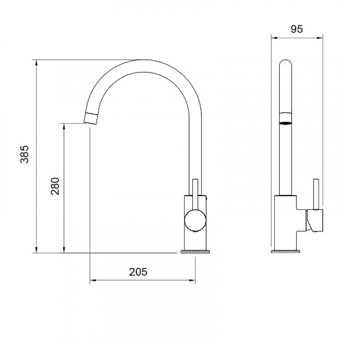 Смеситель для кухни Oliveeka KS OL-963002-MB цвет Черный матовый