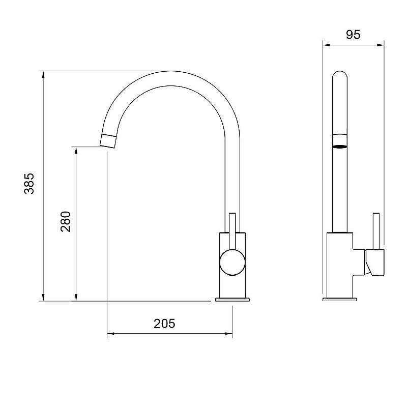 Смеситель для кухни Oliveeka KS OL-963002-MB цвет Черный матовый