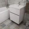 Тумба под раковину 1MarKa Aris 60Н Ц0000035775 цвет Белая аляска Белый глянец