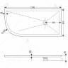 Душевой поддон из искусственного камня RGW Stone Tray ST/AR-0128G 120x80 R 16154128-02R Графит