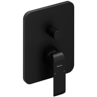 Смеситель для душа Ravak Flat FL 065.20 X070179 Черный матовый латунь встраиваемый